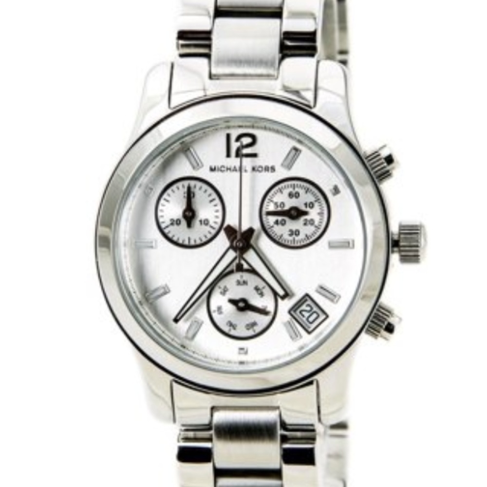 Michael Kors "Runway" silver watch